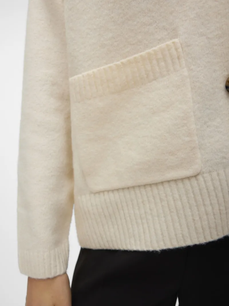 Vero Moda Pullover & Sweatshirts*VMBOOM LS V-NECK BUTTON CARDIGAN GA NOOS birch