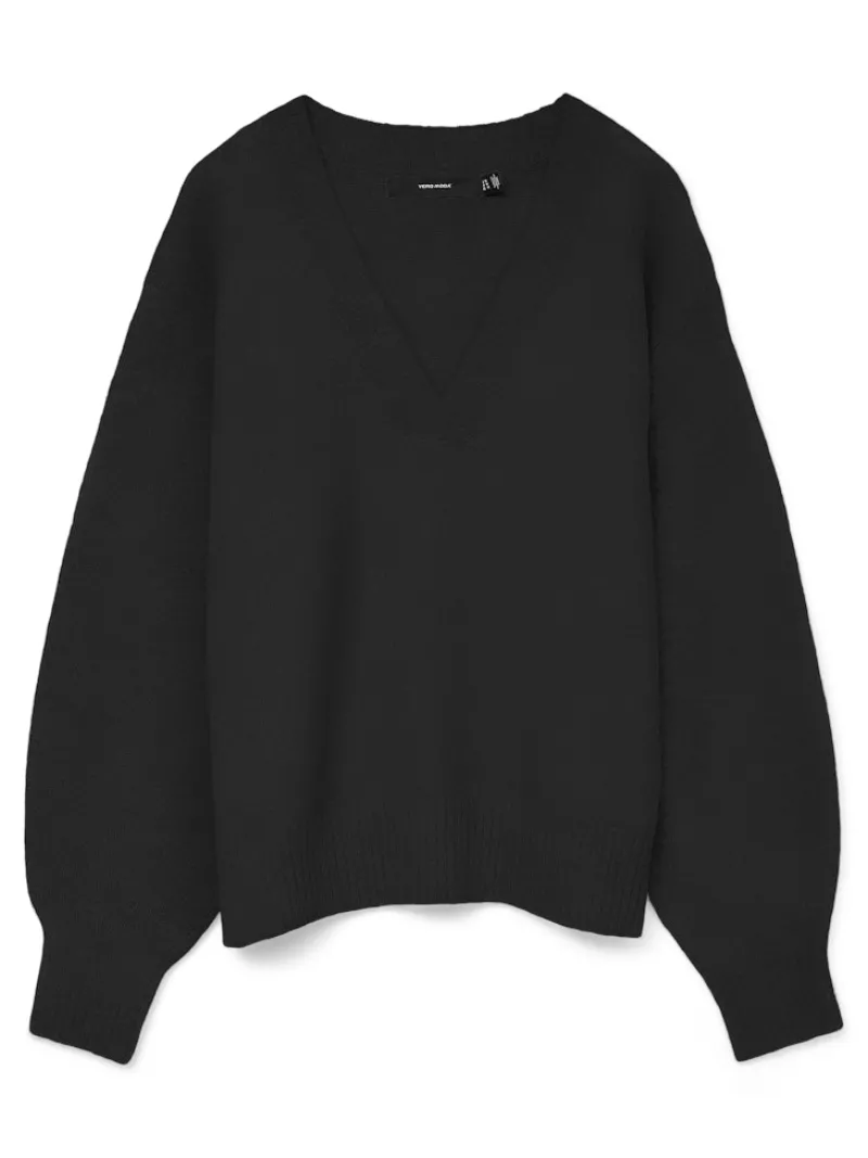 Vero Moda Pullover & Sweatshirts*VMBOOM LS V-NECK PULLOVER NOOS Black