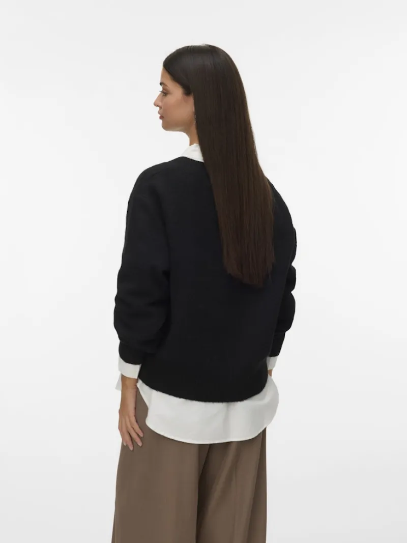 Vero Moda Pullover & Sweatshirts*VMBOOM LS V-NECK PULLOVER NOOS Black