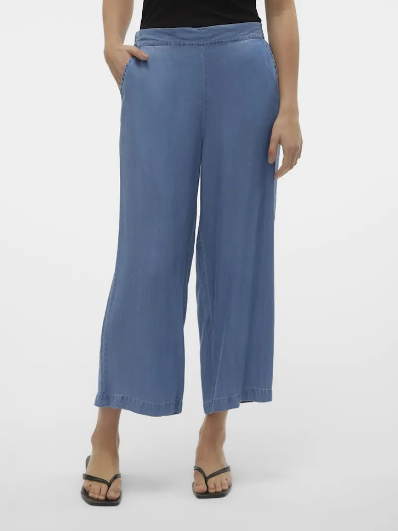 Vero Moda Hosen*VMBREE MR WIDE TENCEL CULOTTE GA NOOS Medium Blue Denim