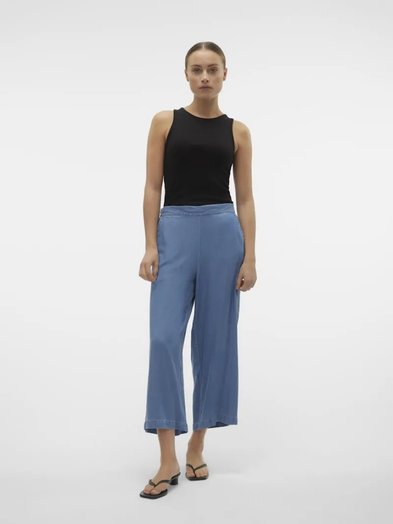 Vero Moda Hosen*VMBREE MR WIDE TENCEL CULOTTE GA NOOS Medium Blue Denim