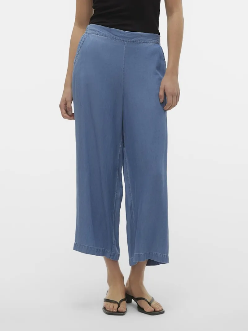 Vero Moda Hosen*VMBREE MR WIDE TENCEL CULOTTE GA NOOS Medium Blue Denim