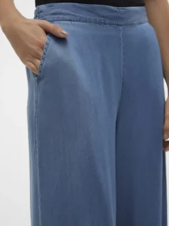 Vero Moda Hosen*VMBREE MR WIDE TENCEL CULOTTE GA NOOS Medium Blue Denim