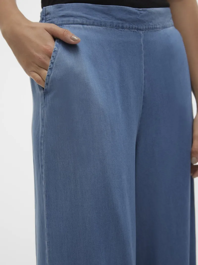 Vero Moda Hosen*VMBREE MR WIDE TENCEL CULOTTE GA NOOS Medium Blue Denim