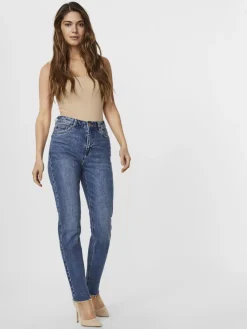 Vero Moda Jeans*VMBRENDA HR STRAIGHT A CUT GU385 GA NOOS Medium Blue Denim