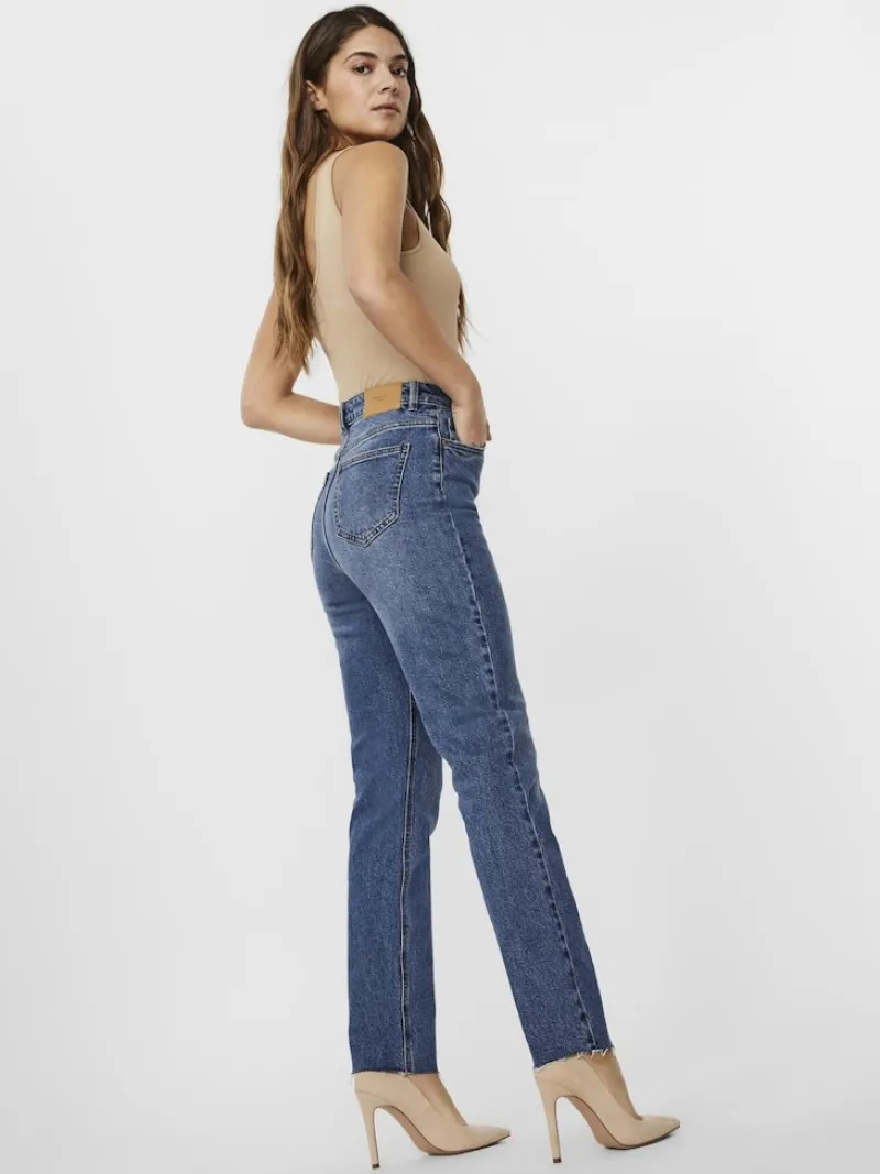 Vero Moda Jeans*VMBRENDA HR STRAIGHT A CUT GU385 GA NOOS Medium Blue Denim