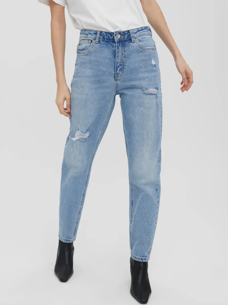 Vero Moda Jeans*VMBRENDA HR STRAIGHT A DS GU3124 GA NOOS Medium Blue Denim