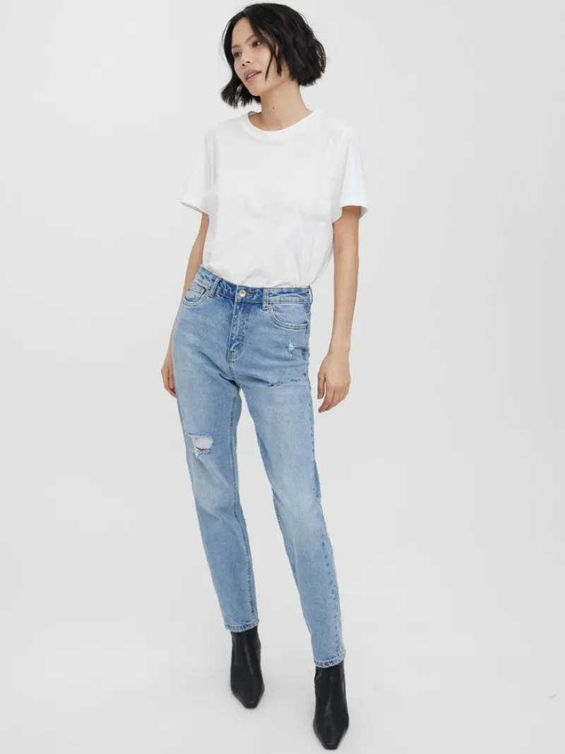 Vero Moda Jeans*VMBRENDA HR STRAIGHT A DS GU3124 GA NOOS Medium Blue Denim