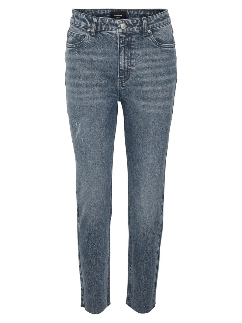 Vero Moda Jeans*VMBRENDA HR STRAIGHT ANK CUT GU3134 GA Dark Blue Denim
