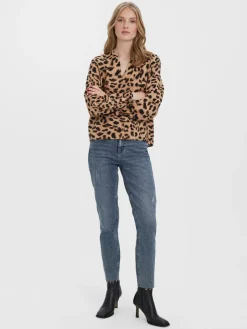 Vero Moda Jeans*VMBRENDA HR STRAIGHT ANK CUT GU3134 GA Dark Blue Denim