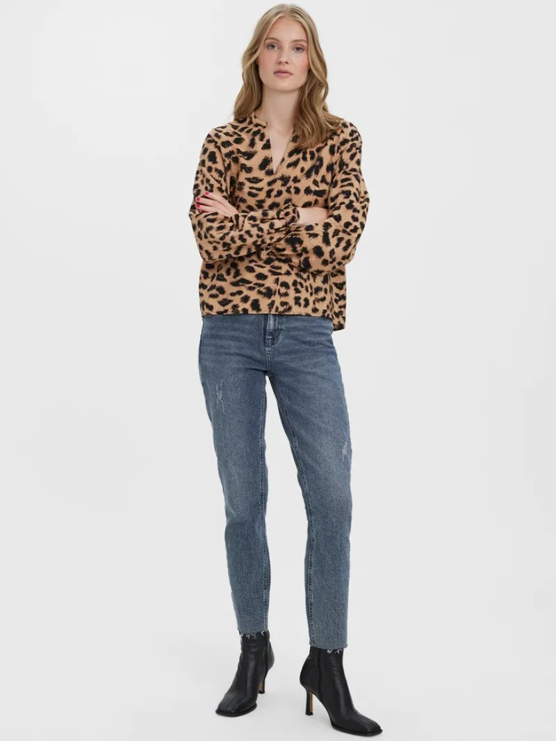 Vero Moda Jeans*VMBRENDA HR STRAIGHT ANK CUT GU3134 GA Dark Blue Denim