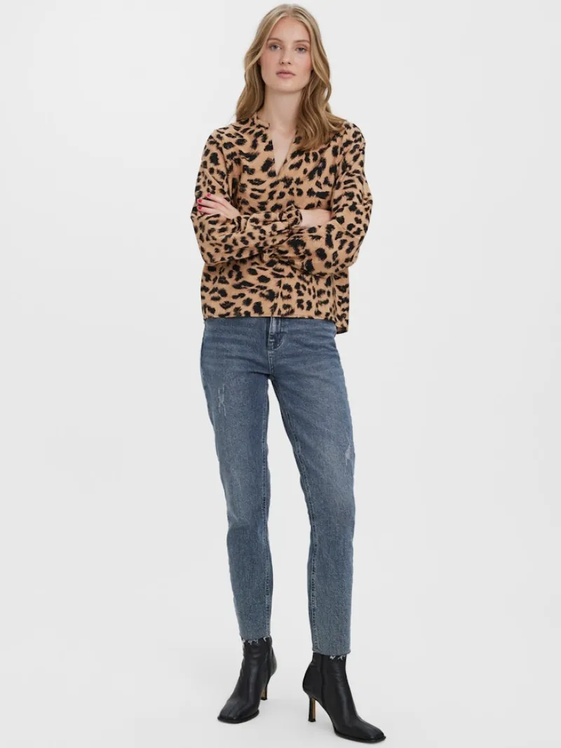 Vero Moda Jeans*VMBRENDA HR STRAIGHT ANK CUT GU3134 GA Dark Blue Denim