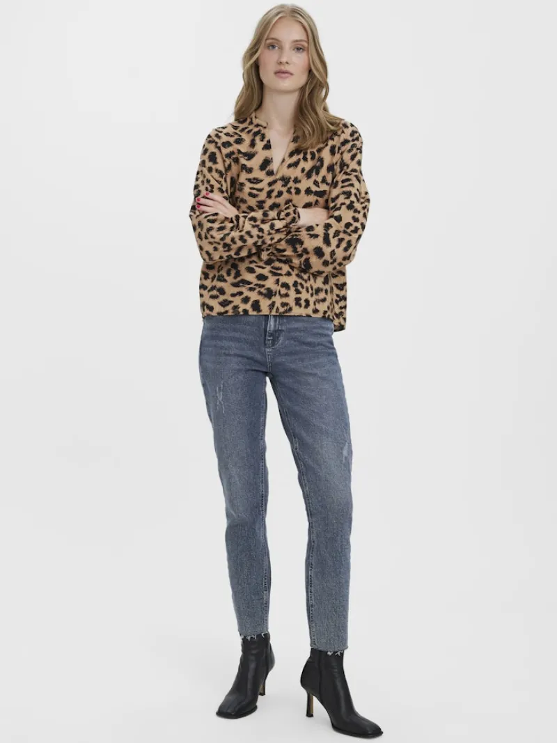 Vero Moda Jeans*VMBRENDA HR STRAIGHT ANK CUT GU3134 GA Dark Blue Denim