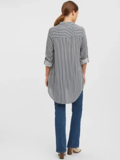 Vero Moda Blusen*VMBUMPY L/S OVERSIZE SHIRT GA Snow White