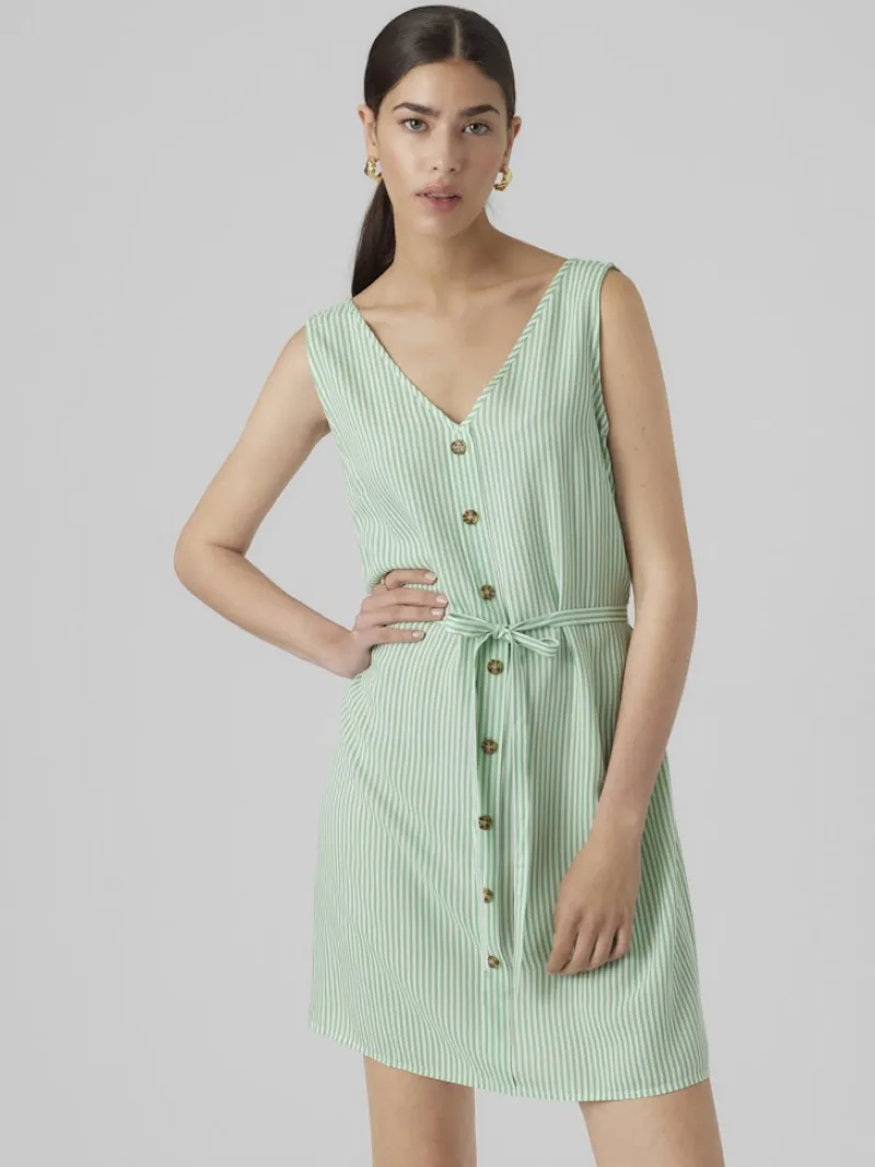 Vero Moda Kleider*VMBUMPY SL SHORT DRESS WVN GA NOOS Snow White