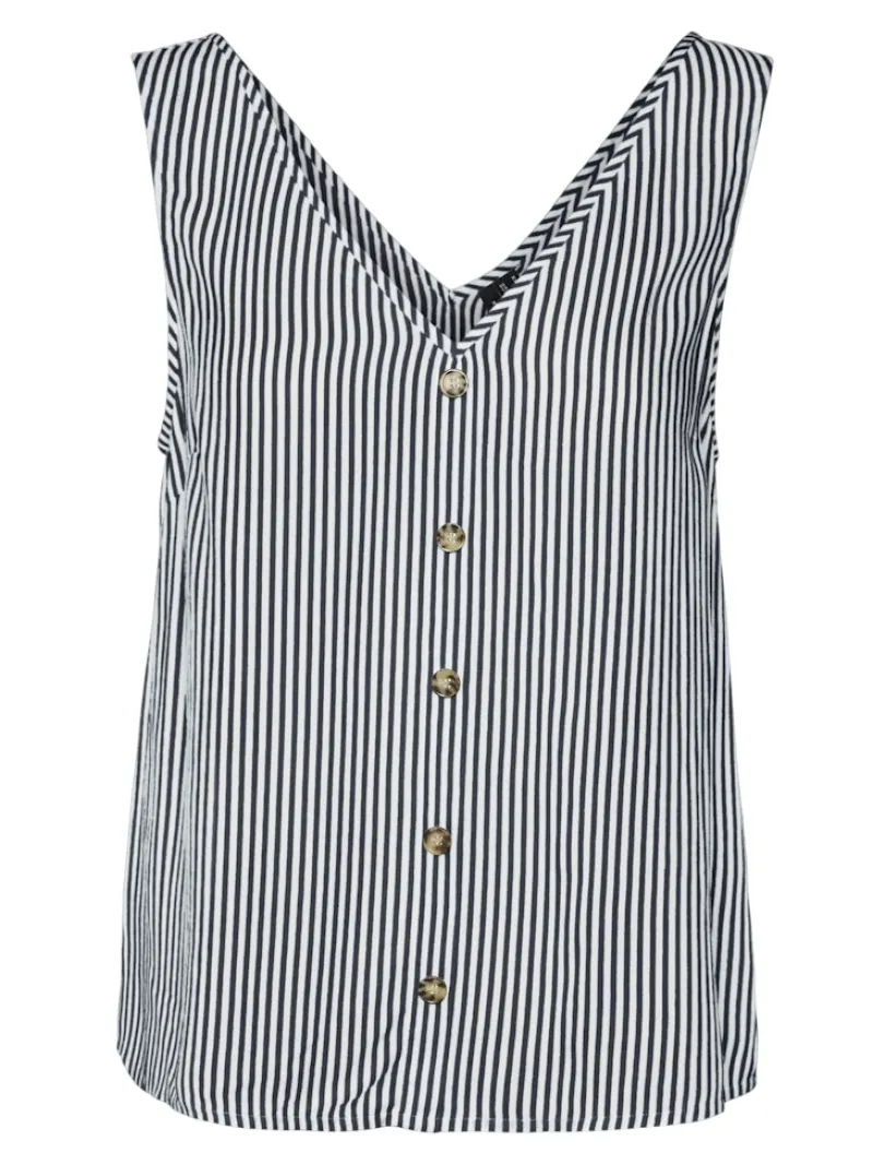 Vero Moda Shirts*VMBUMPY SL TOP WVN GA snow white1