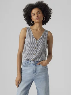 Vero Moda Shirts*VMBUMPY SL TOP WVN GA snow white1