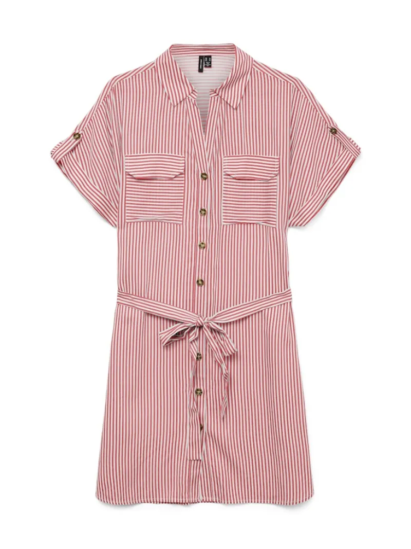 Vero Moda Kleider*VMBUMPY SS SHORT SHIRT DRESS WVN NOOS dubarry
