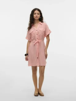 Vero Moda Kleider*VMBUMPY SS SHORT SHIRT DRESS WVN NOOS dubarry