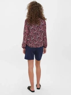 Vero Moda Blusen*VMCAITLYNN L/S TIE TOP EXP GA black1