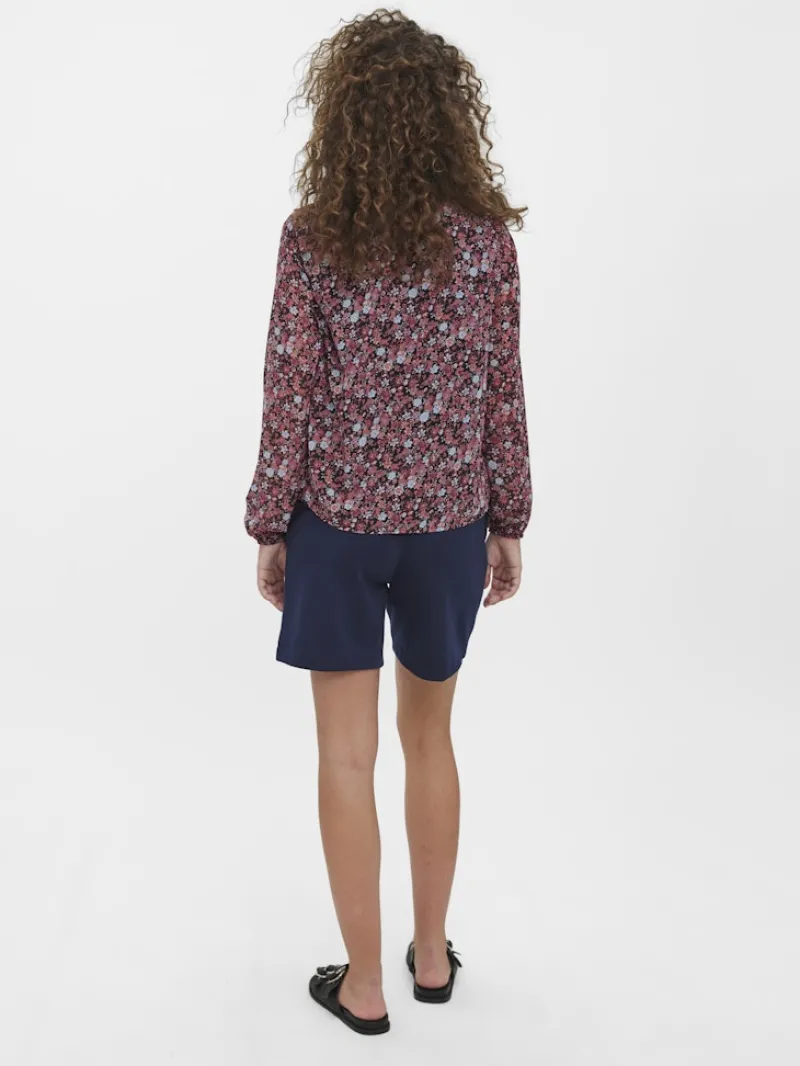 Vero Moda Blusen*VMCAITLYNN L/S TIE TOP EXP GA black1