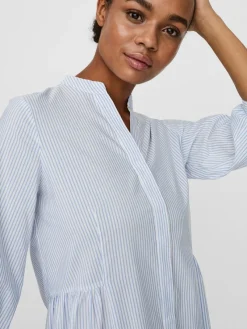 Vero Moda Blusen*VMCLARA 3/4 LONG SHIRT NOOS Snow White