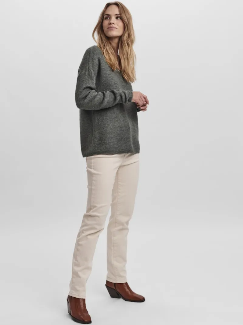 Vero Moda Pullover & Sweatshirts*VMCREWLEFILE LS V-NECK BLOUSE NOOS Balsam Green