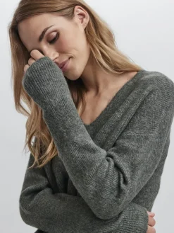 Vero Moda Pullover & Sweatshirts*VMCREWLEFILE LS V-NECK BLOUSE NOOS Balsam Green