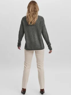 Vero Moda Pullover & Sweatshirts*VMCREWLEFILE LS V-NECK BLOUSE NOOS Balsam Green