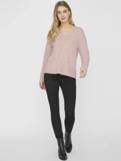 Vero Moda Pullover & Sweatshirts*VMCREWLEFILE LS V-NECK BLOUSE NOOS hellrosa2