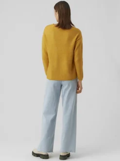 Vero Moda Pullover & Sweatshirts*VMCREWLEFILE LS V-NECK BLOUSE NOOS Golden Yellow