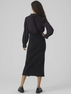 Vero Moda Blusen*VMDAFNE LS TOP WVN Black