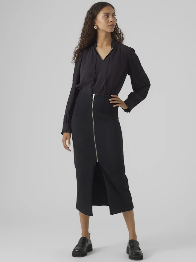 Vero Moda Blusen*VMDAFNE LS TOP WVN Black