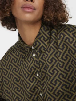 Vero Moda Blusen*VMDAISY DAS LS OVERSIZE SHIRT WVN Ivy Green