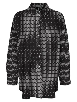 Vero Moda Blusen*VMDAISY DAS LS OVERSIZE SHIRT WVN Black