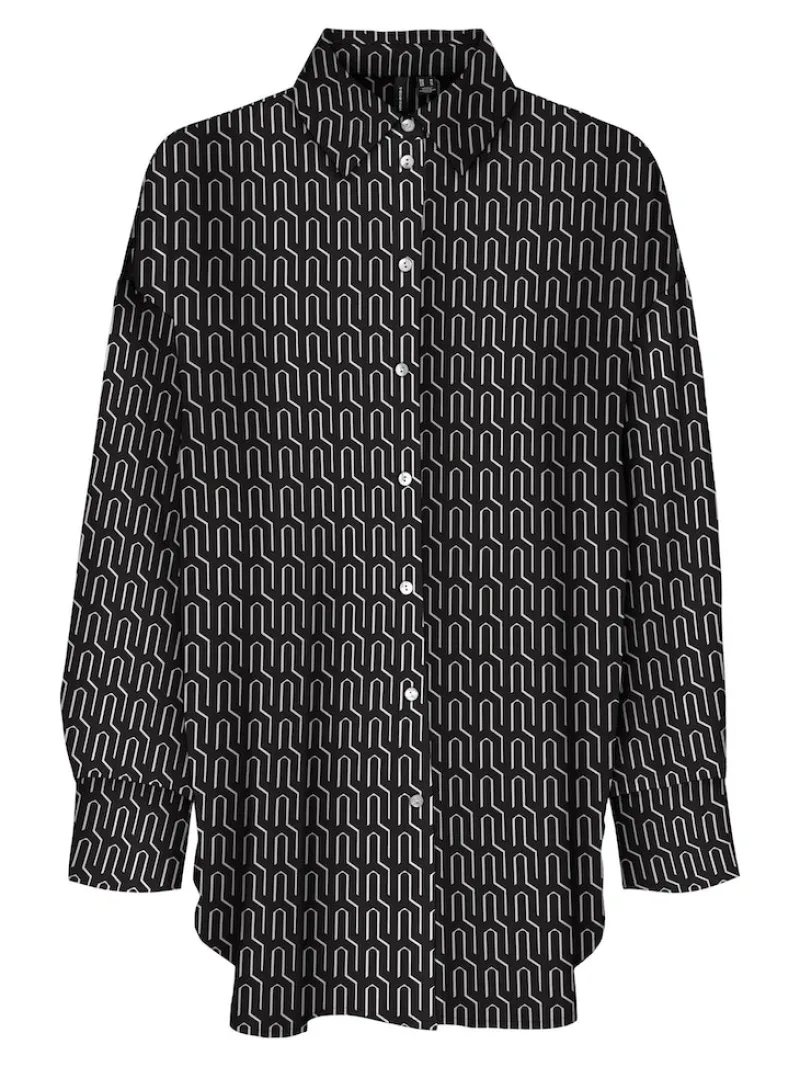 Vero Moda Blusen*VMDAISY DAS LS OVERSIZE SHIRT WVN Black