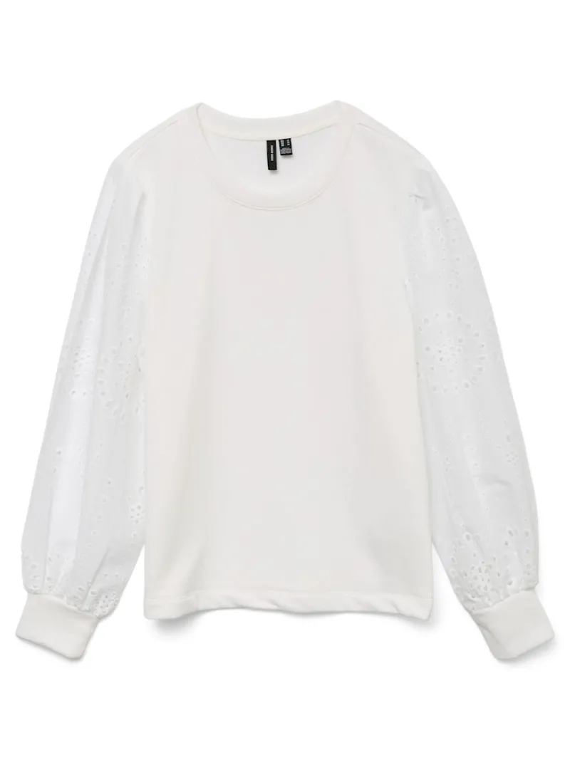 Vero Moda Pullover & Sweatshirts*VMDAMINE LS SWEAT BOX JRS Snow White