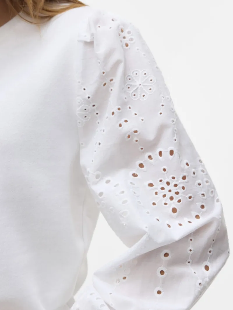 Vero Moda Pullover & Sweatshirts*VMDAMINE LS SWEAT BOX JRS Snow White