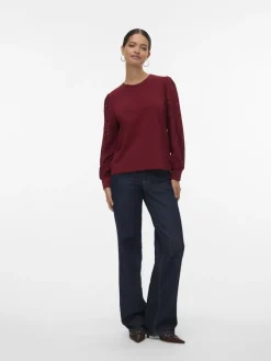 Vero Moda Pullover & Sweatshirts*VMDAMINE LS SWEAT BOX JRS syrah