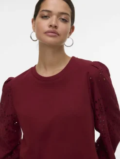 Vero Moda Pullover & Sweatshirts*VMDAMINE LS SWEAT BOX JRS syrah