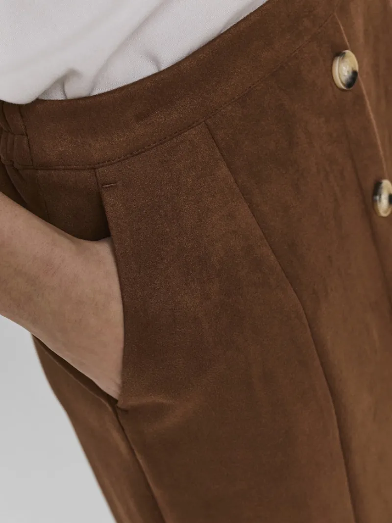 Vero Moda Röcke*VMDANA HW SHORT FAUX SUEDE SKIRT GA Cognac