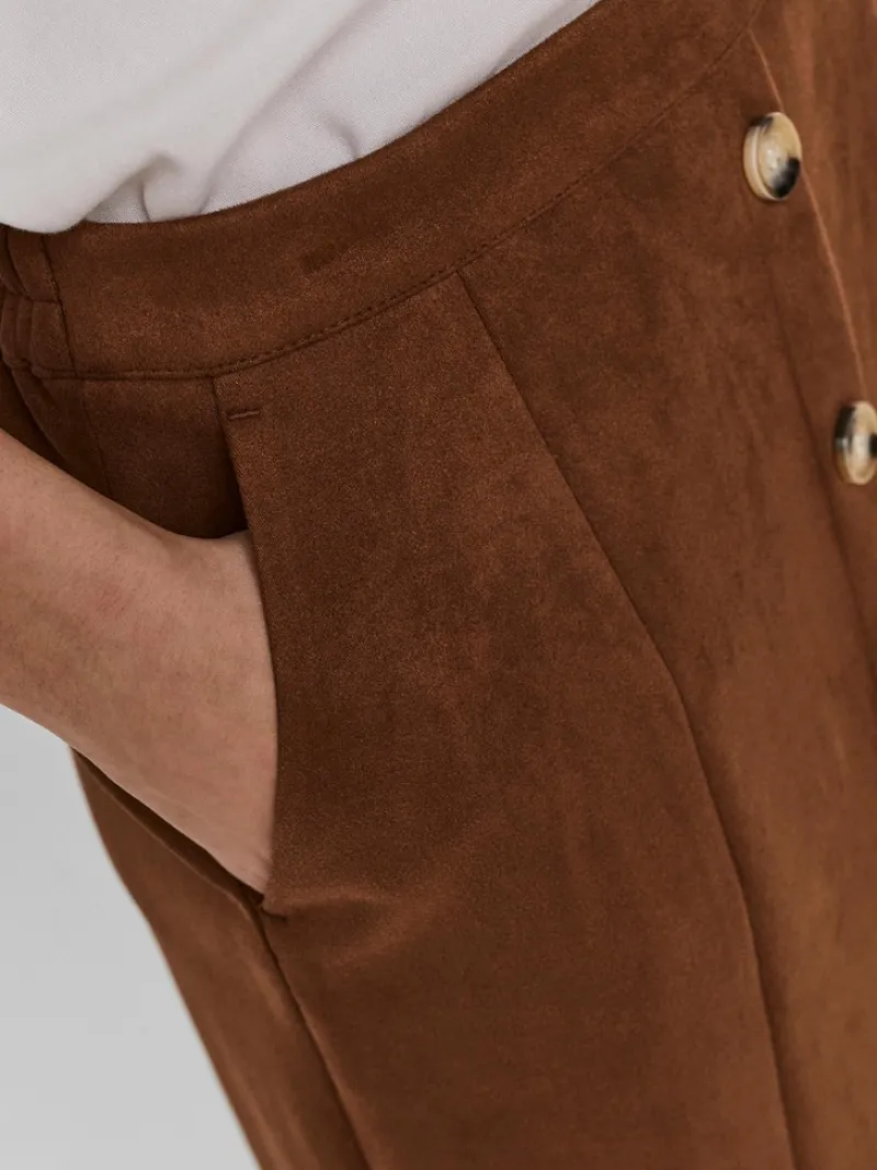 Vero Moda Röcke*VMDANA HW SHORT FAUX SUEDE SKIRT GA Cognac