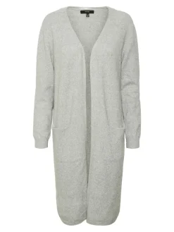 Vero Moda Pullover & Sweatshirts*VMDOFFY LS LONG OPEN CARDIGAN GA NOOS Light Grey Melange
