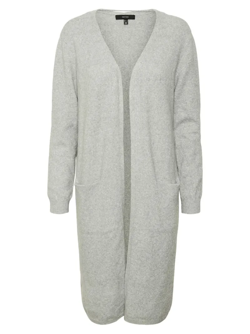 Vero Moda Pullover & Sweatshirts*VMDOFFY LS LONG OPEN CARDIGAN GA NOOS Light Grey Melange