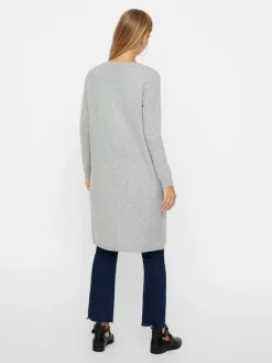 Vero Moda Pullover & Sweatshirts*VMDOFFY LS LONG OPEN CARDIGAN GA NOOS Light Grey Melange