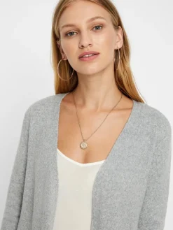 Vero Moda Pullover & Sweatshirts*VMDOFFY LS LONG OPEN CARDIGAN GA NOOS Light Grey Melange