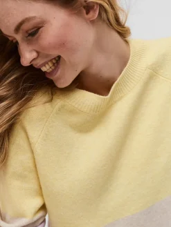 Vero Moda Pullover & Sweatshirts*VMDOFFY LS O-NECK BLOCK BLOUSE GA CL lemon meringue
