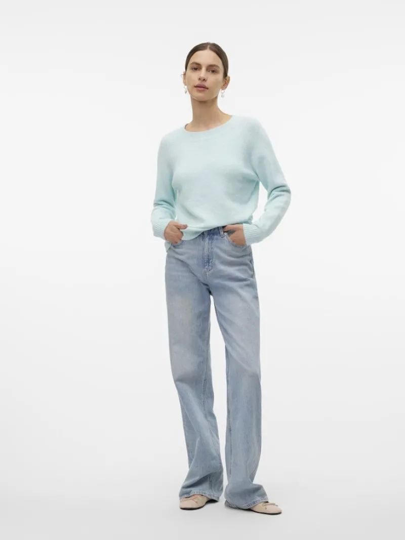 Vero Moda Pullover & Sweatshirts*VMDOFFY LS O-NECK BLOUSE GA NOOS clearwater