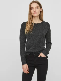 Vero Moda Pullover & Sweatshirts*VMDOFFY LS O-NECK BLOUSE GA NOOS Black