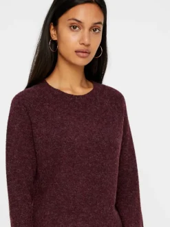 Vero Moda Pullover & Sweatshirts*VMDOFFY LS O-NECK BLOUSE GA NOOS Winetasting